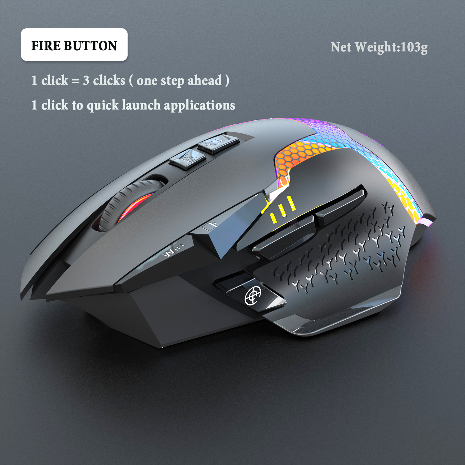 X10 RGB Bluetooth Wireless Mouse For Laptop Silence Rechargeable 