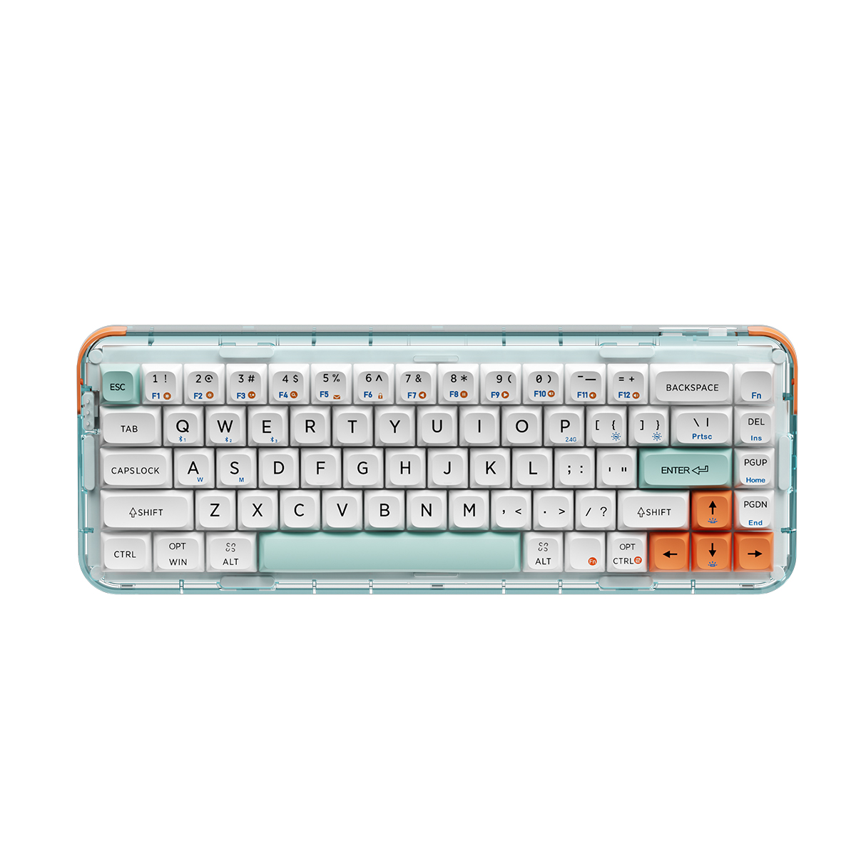 HW68 Wireless Tenkeyless Mechanical Keyboard Bluetooth Wired 2.4G Ergonomic RGB Hot-Swappable 3800mA